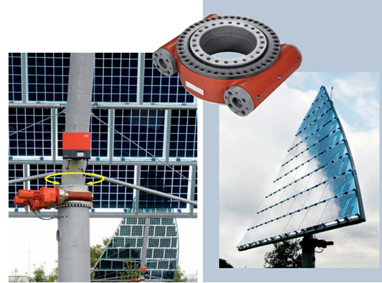 Solar Tracking System Enclosed Housing Slew Drive With tilting moment capacity