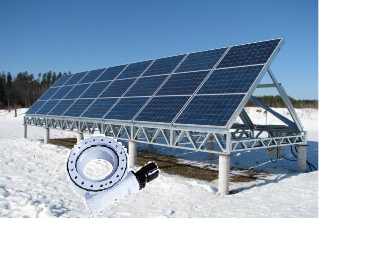 precision with electric slew drive for solar tracker