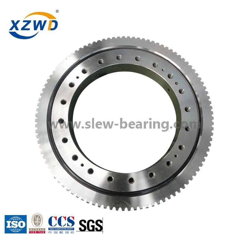 Single Row Four Contact Ball Teeth Quenched Slewing Ring Bearing with External Gear for Small Machinery