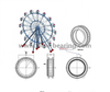 Heavy Duty Single Row Ball Internal Gear Large Size Slewing Ring Bearing for Ferris Wheel 