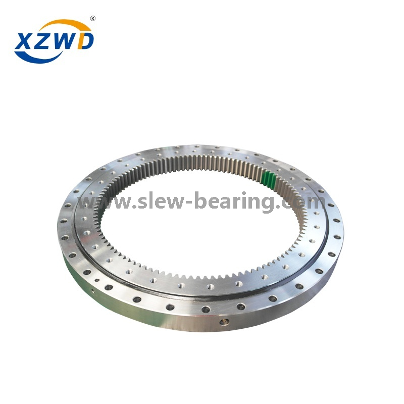 Light ball slewing bearing gear or rim with external gear for robot