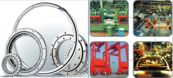 Application of four point contact ball slewing bearing