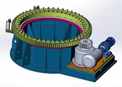 how a slewing ring bearing working