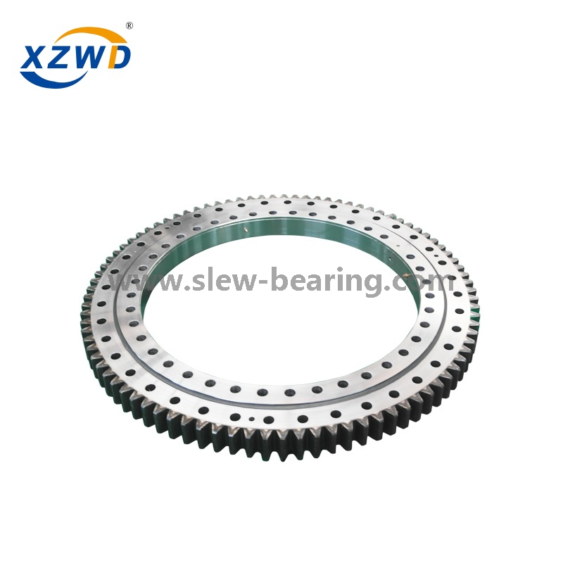 Single Row Four Point Contact Ball Slewing Bearing with External Gear for Ladle Turret (Q)