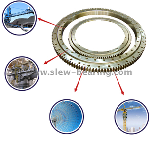 High rotating speed four point contact slewing ring bearing with external gear for rotatory machinery