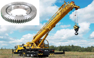 Four point contact ball slewing ring application in cranes