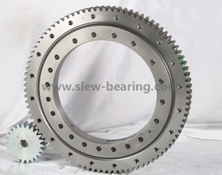 China xzwd Single Row Four Point Contact Ball Slewing Ring Bearing with Pinion High Rotate Turntable Bearing
