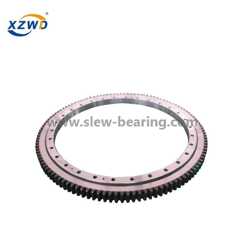 Single Row Four Point Contact Ball Slewing Bearing with Pinion for Children Flying Swing Rotating Chair Turntable Bearing